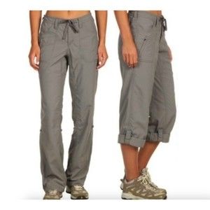 The North Face Horizon Tempest Roll Up Hiking Pant Grey Womens 12 Long Nylon